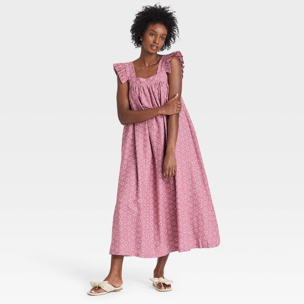 Women's Short Ruffle Sleeve A-Line Dress - A New Day™ | Target