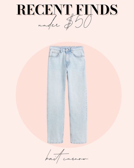 Recent finds under $50! These H&M 90s jeans are only $29! I got a 2 and they’re true to size - no stretch! 

#LTKstyletip #LTKunder50 #LTKunder100