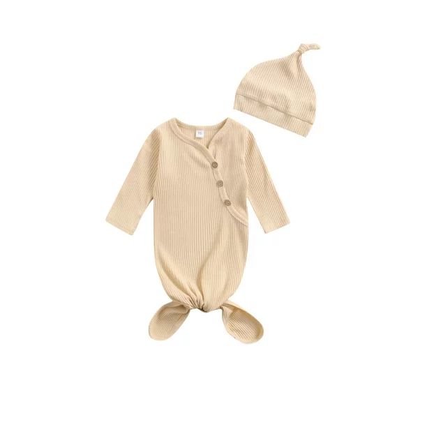 Farrubbyine8 Baby Girl Boy Coming Home Knotted Gown Unisex Newborn Infant Sleep Onesie Cute Baby ... | Walmart (US)
