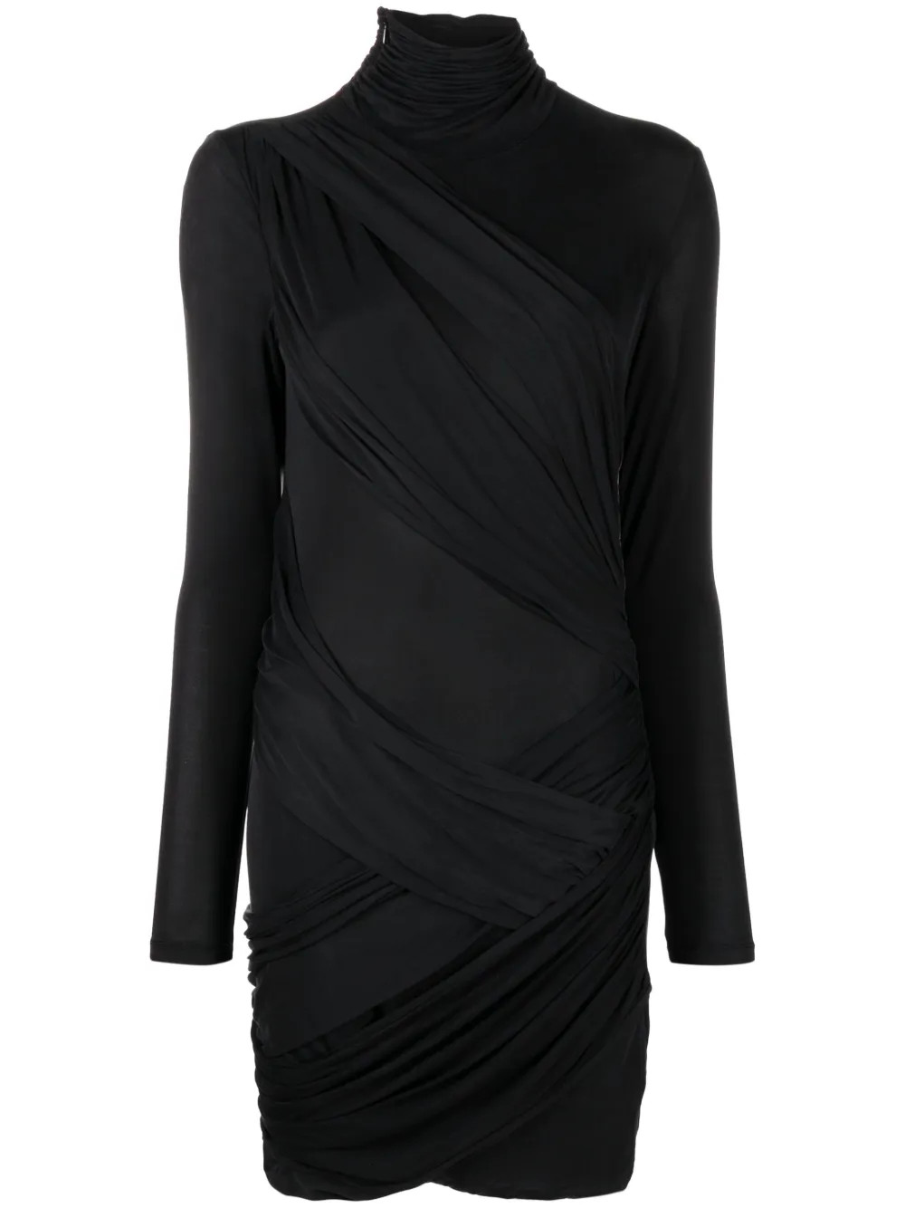 GAUGE81 Kores roll-neck Draped Minidress | Black | FARFETCH DE | Farfetch Global