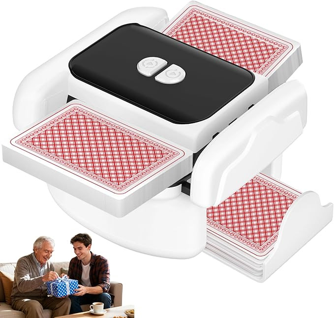 Automatic Card Shuffler for 1-2 Decks, One-Click Shuffling and Manual Mode, Portable Rechargeable... | Amazon (US)