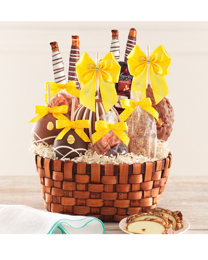 Mrs Prindables Premium Easter Caramel Apple Gift Basket | Gilt