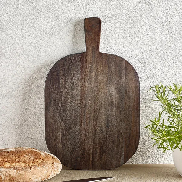 Dark Wood Paddle Serving Board | Dunelm