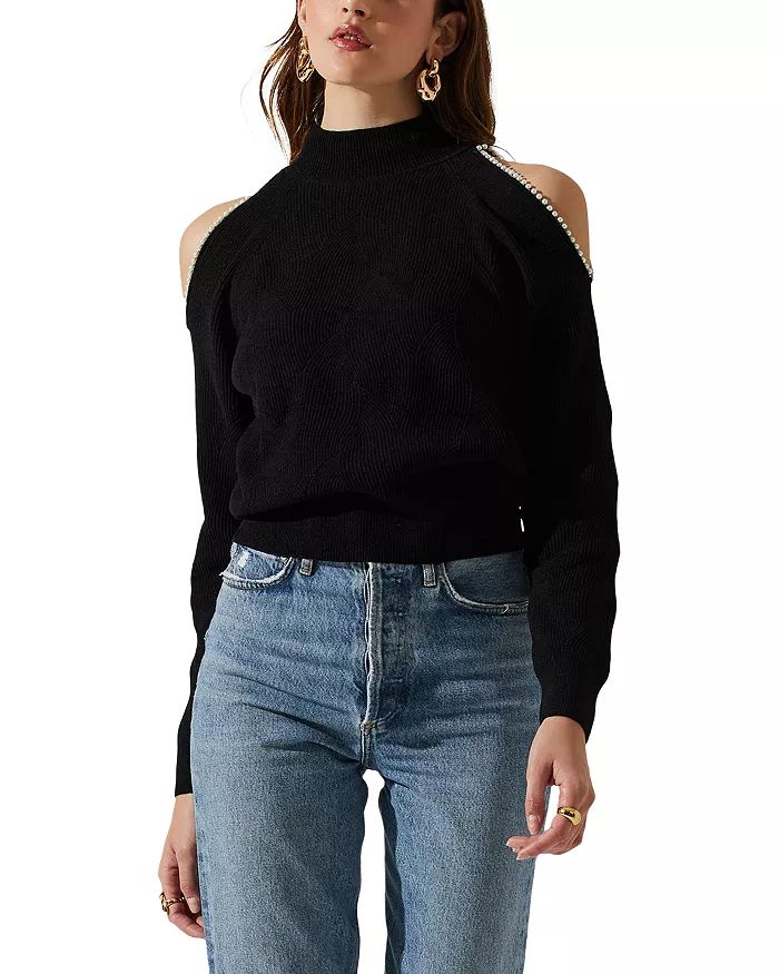 Tori Embellished Cold Shoulder Sweater | Bloomingdale's (US)