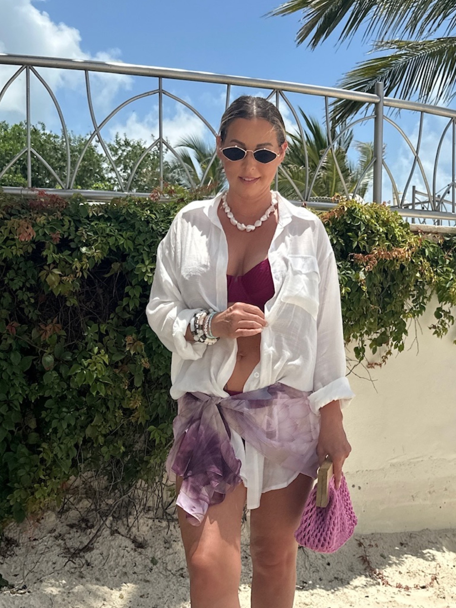 Love this linen shirt and scarf combo! I am wearing it here with my new bikini from Vetchy (love all of their different sizes!) and my new sandals from Amazon! I finished it off with my pink raffia clutch and fave sunglasses from SOJOS (use code NICHOLESJ for a discount)
All items linked⬆️

#Itkcreator #Itkfinds
#Itkwatchnow #swim #swimwear #bikini #vetchy #linen #raffia #sunglasses #sojos #summer #summerfinds #summeroutfits

#LTKgrwm #LTKootd #LTKSwim