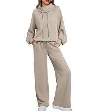 AUTOMET Lounge Sets for Women Sweatsuits 2 Piece Outfits 2025 Fall Drawstring Sweatshirt Wide Leg... | Amazon (US)