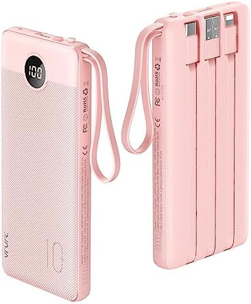 VRURC Portable Charger Power Bank, 10000mAh Travel Essentials Battery Pack, 5 Outputs 2 Inputs Sl... | Amazon (US)