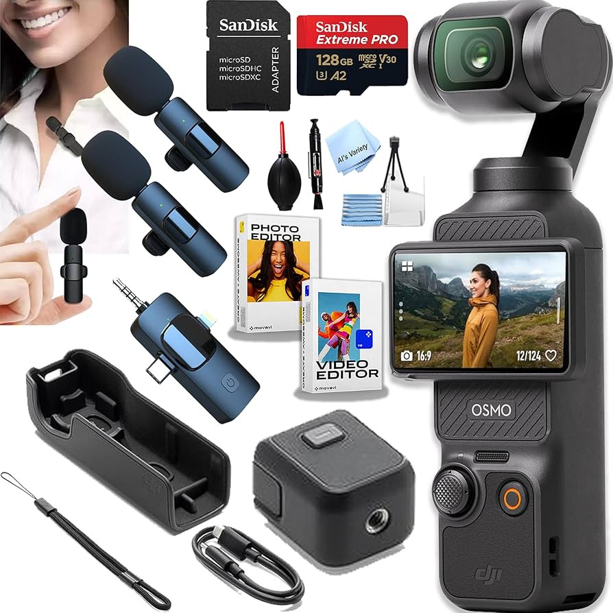 DJI Osmo Pocket 3, Vlogging Camera, 4K/120fps Vlog Camera, 3-Axis Stabilization, Face/Object Trac... | Amazon (US)