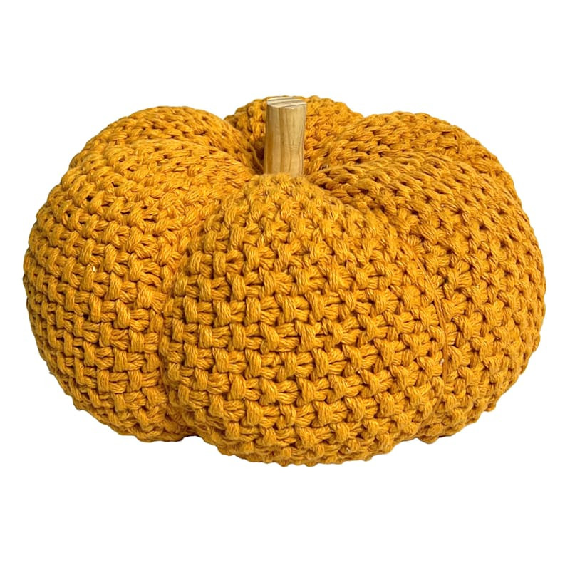 Honey Crochet Pumpkin, 8.5" | At Home