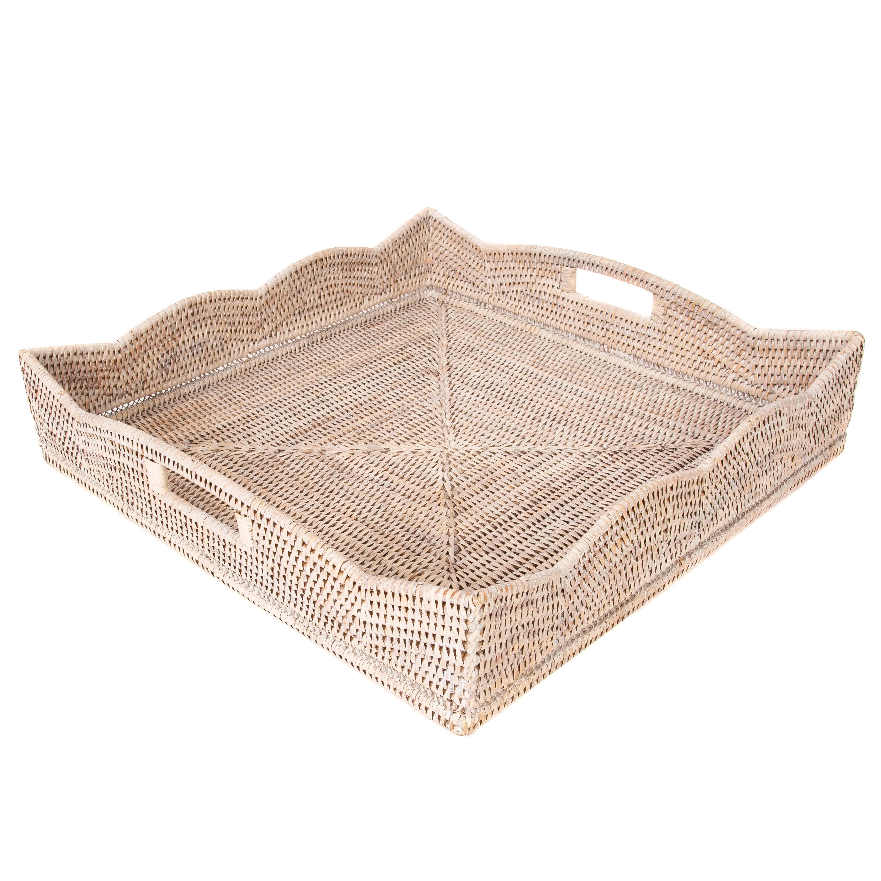 Artifacts Rattan™ Scallop Collection Square Tray | Walmart (US)