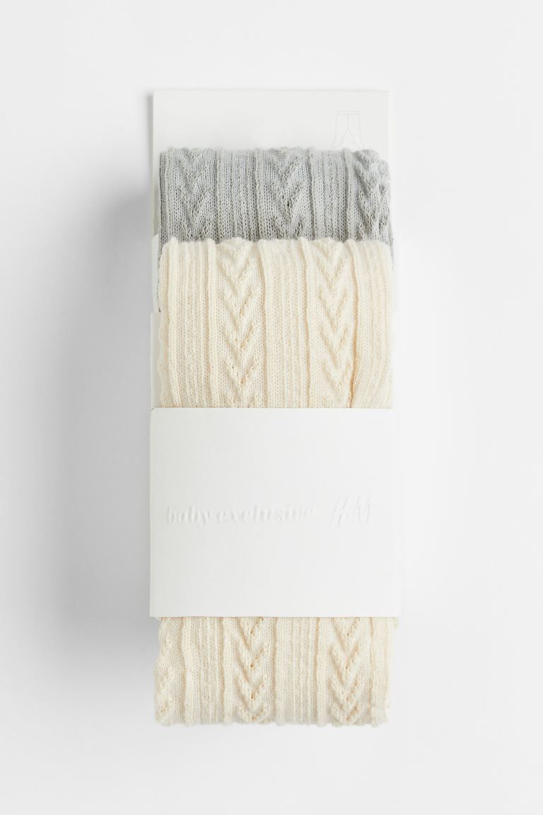 2-pack cable-knit tights | H&M (UK, MY, IN, SG, PH, TW, HK)