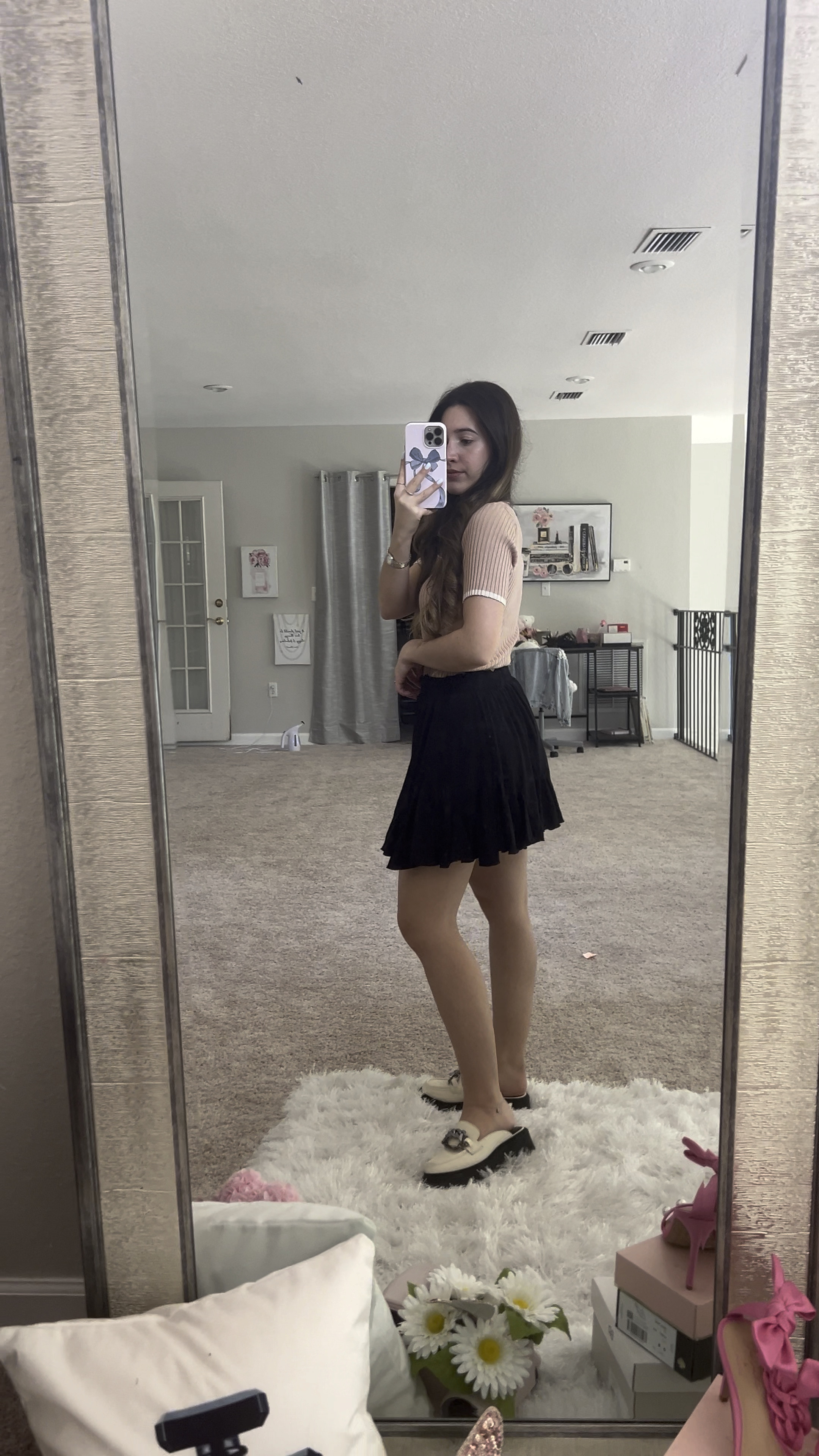 Everyday casual classic style outfit! Old money aesthetic with this square neckline ribbed tee, black skirt, and chain loafers. Xoxo, Lauren 

#LTKU #LTKVideo #LTKworkwear #LTKfindsunder100