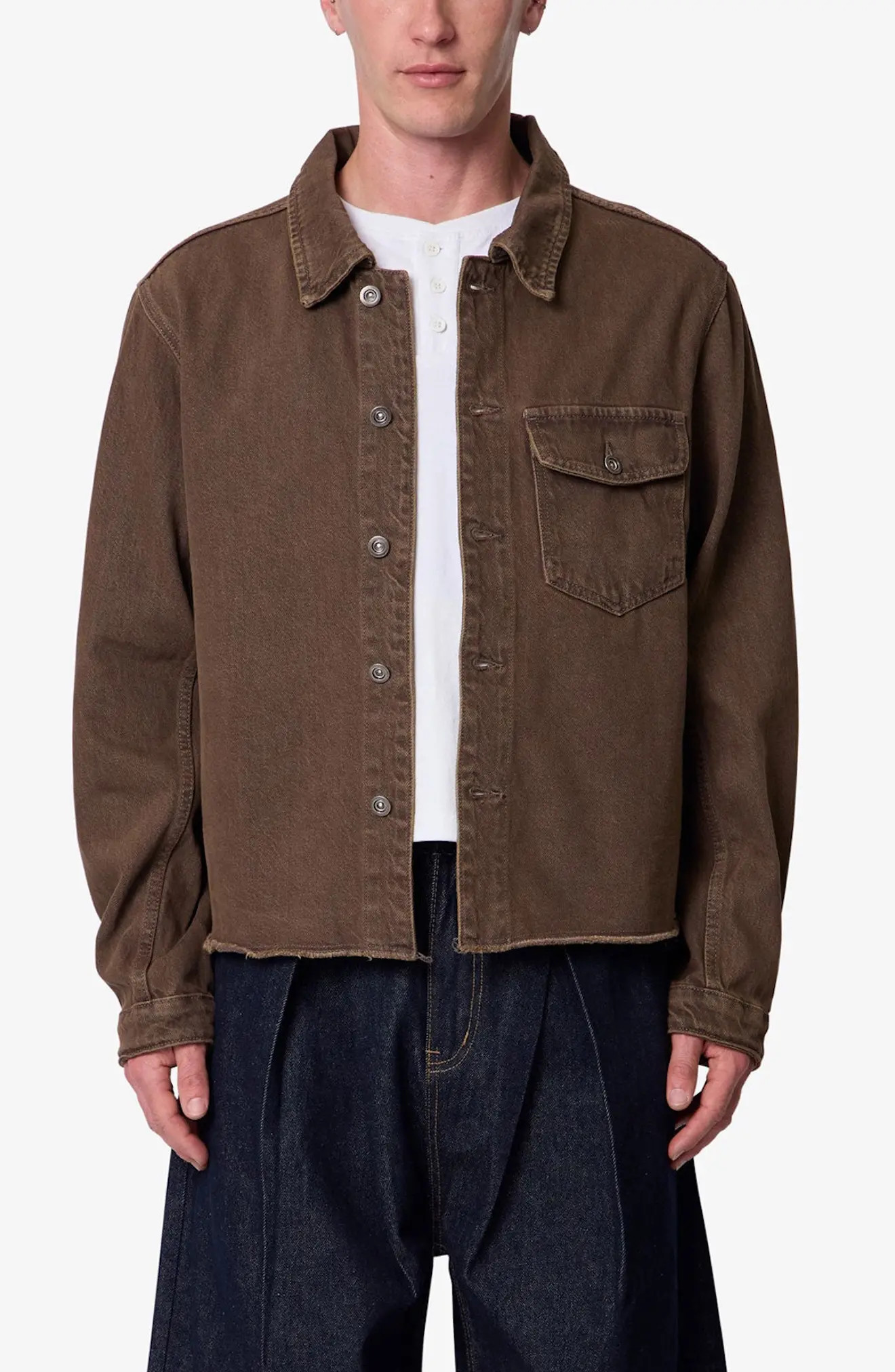 mnml Raw Hem Denim Jacket (Men) | Nordstrom | Nordstrom