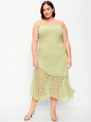 Fit & Flare Lace Midi Dress | Old Navy (US)