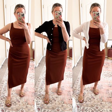 Cute Amazon dress on sale! Wearing size 6. It has a ruched front, which is flattering, slit on one and zipper in the back. 




Amazon Fashion, midi dress, summer outfit, summer sandals, Target feather weight cardigan, Walmart cardigan 

#LTKSeasonal #LTKOver40 #LTKFindsUnder50