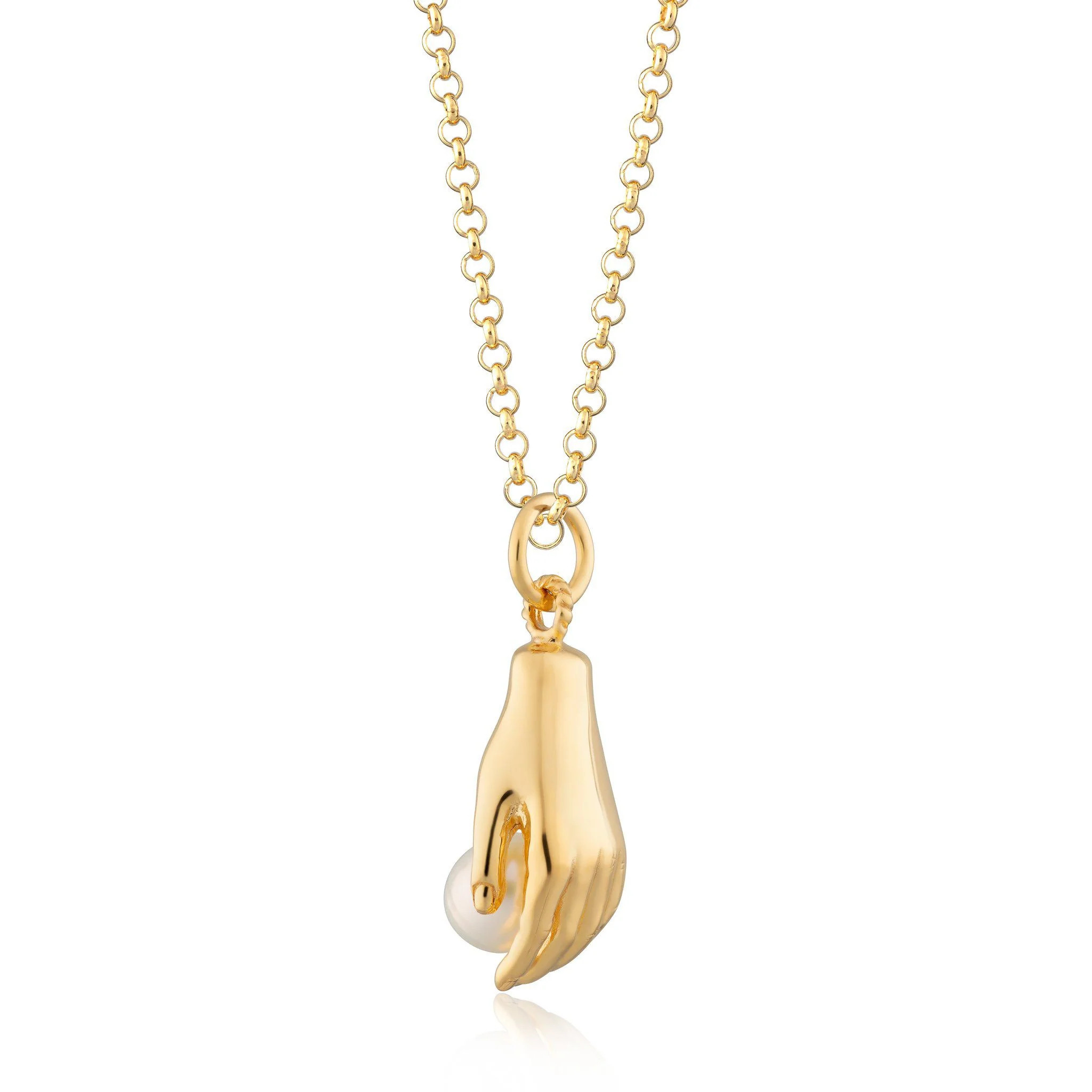 Hand and Pearl Necklace | Scream Pretty