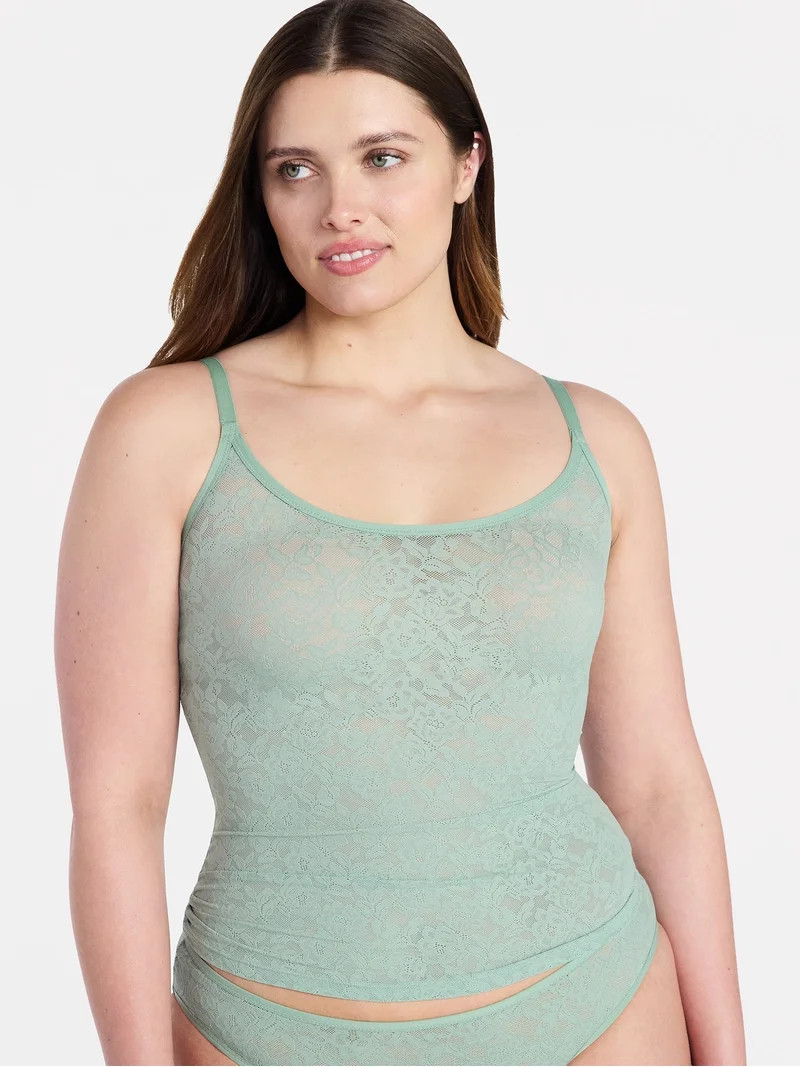 Joyspun Women's Soft Stretch Lace Cami, Sizes XS-XXXL | Walmart (US)