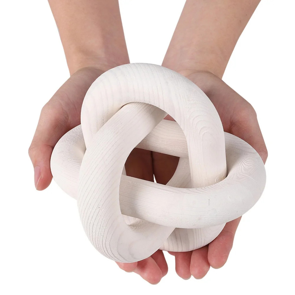 3-Link Wood Chain Link Decor Wood Knot Decor,Boho Wood Ring Buckle | Walmart (US)