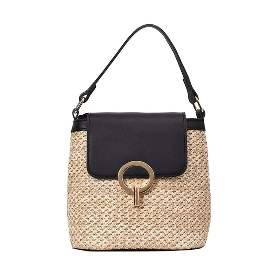 Straw Bag Summer Bags For Women Beach Holiday Bags Weave Handmade Single Crossbody Bag With Zippe... | Amazon (UK)