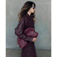 River Island Womens Ri Studio Red Woven Leather Clutch Bag | River Island UK & IE