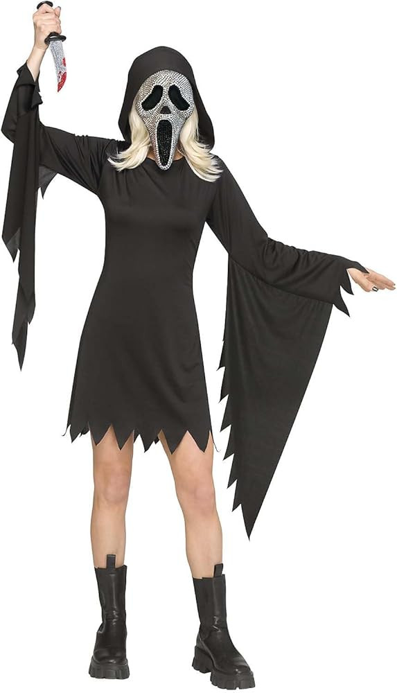 Spirit Halloween Ghost Face Adult Bling Dress Costume | Officially Licensed | Ghost Face Costumes | Amazon (US)