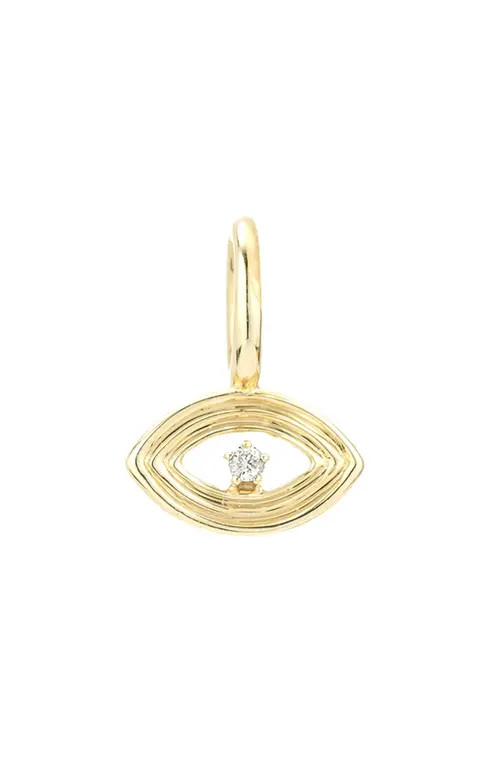 Adina Reyter Evil Eye Diamond Mini Charm in 9K Yellow Gold at Nordstrom | Nordstrom