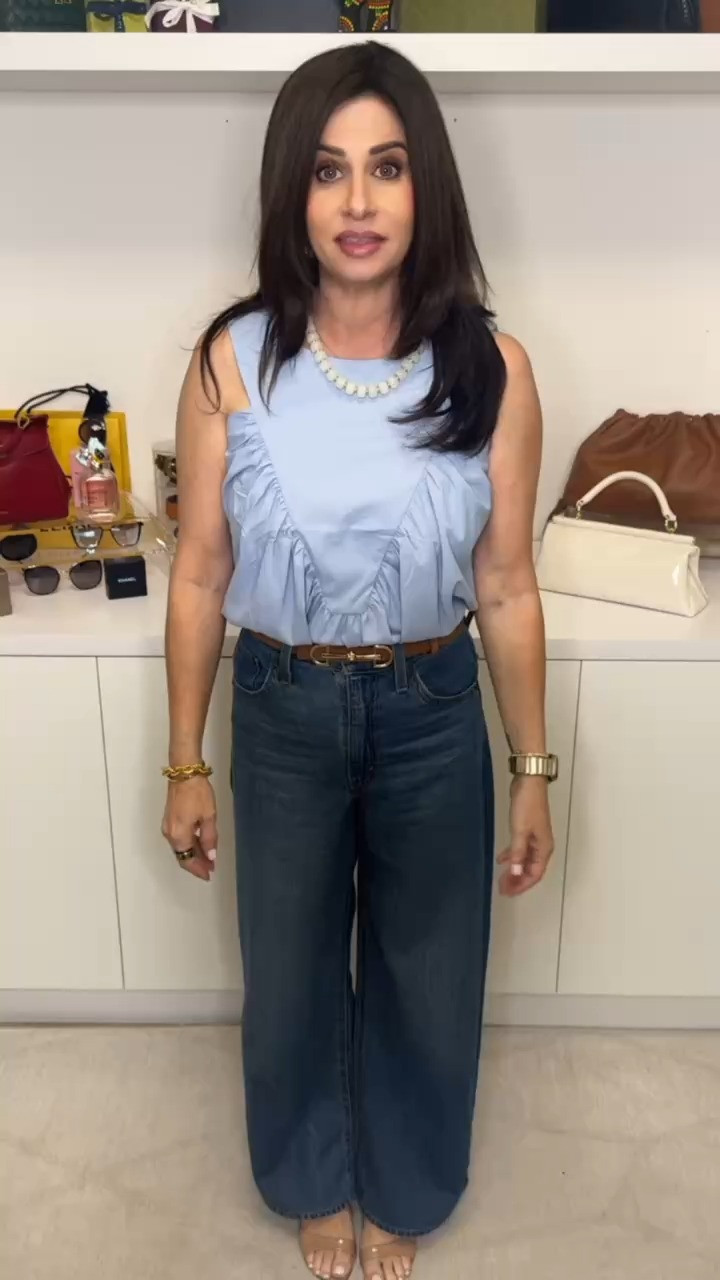 Peplum Babydoll Tank Top with Flowy Shirred Fit 

 #LTKgrwm #LTKootd #LTKOver40