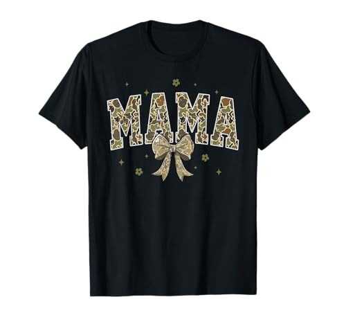 Mama Camouflage Old Camo Bow Camo Coquette Bow Hunting Women T-Shirt | Amazon (US)