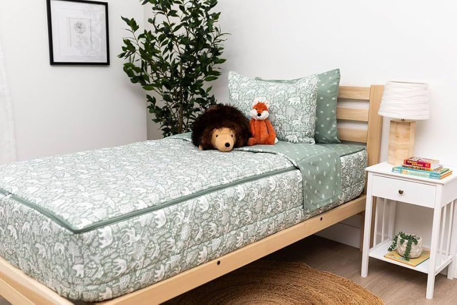 Beddy's Fantasy Woodland Girls Durable Zipper Bedding for Kids, Bed in a Bag, Green Sheets & Comf... | Amazon (US)