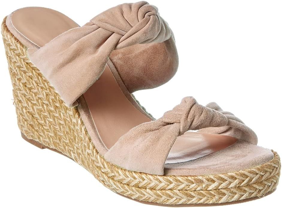 Womens Wedges Sandals Heels Slip on Platform Espadrilles Bow High Heeled Open Toe Summer Dress Mu... | Amazon (US)