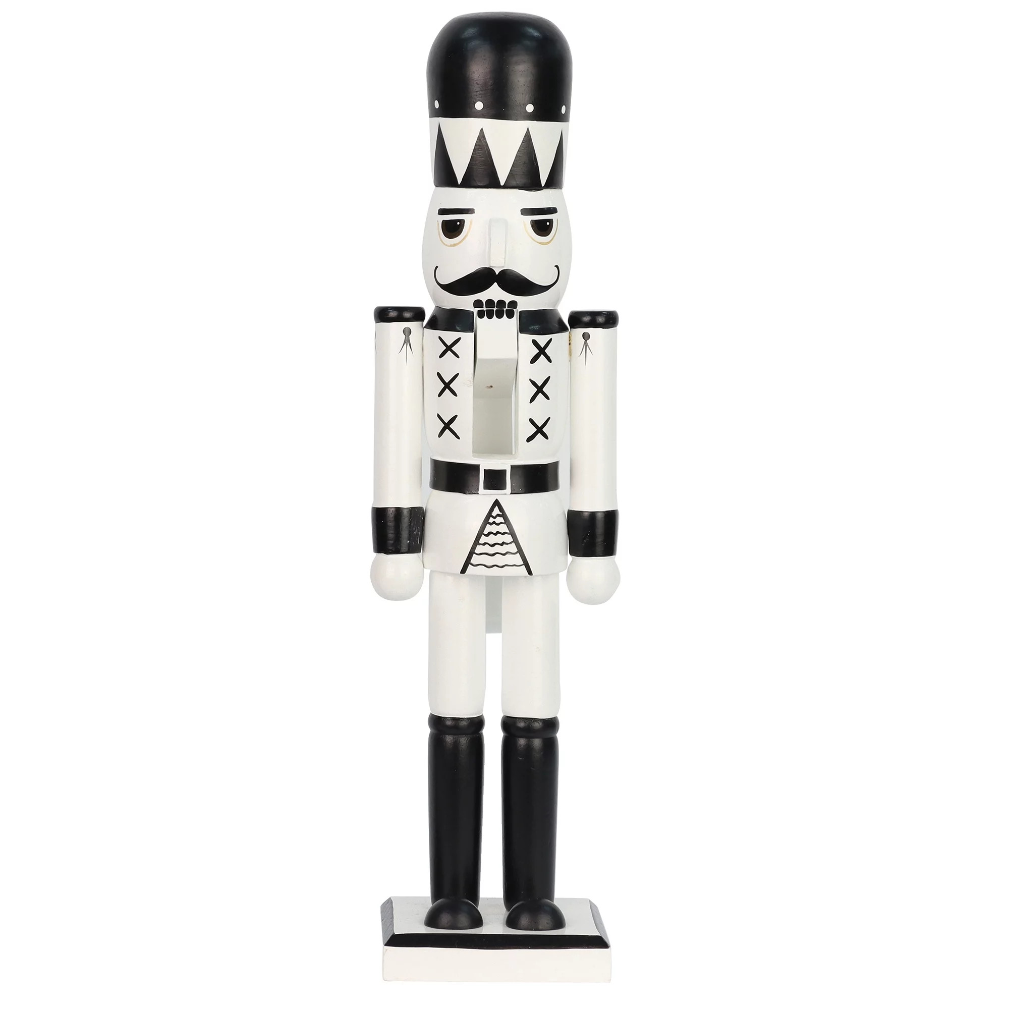 Holiday Time Stylized Nutcracker Tabletop Decor, Black & White - Walmart.com | Walmart (US)