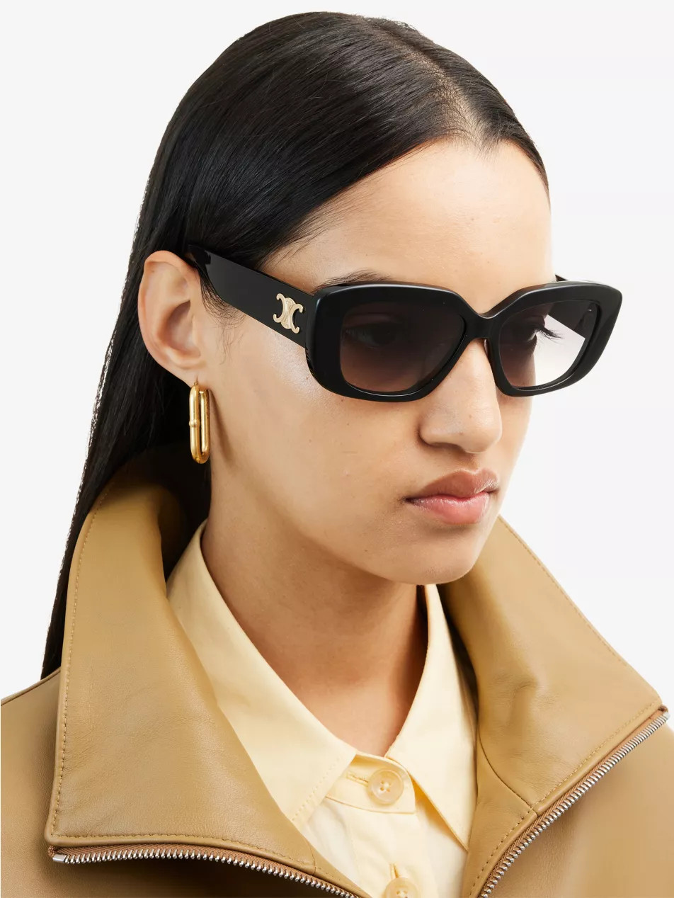 CL40216U rectangle-frame acetate sunglasses | Selfridges