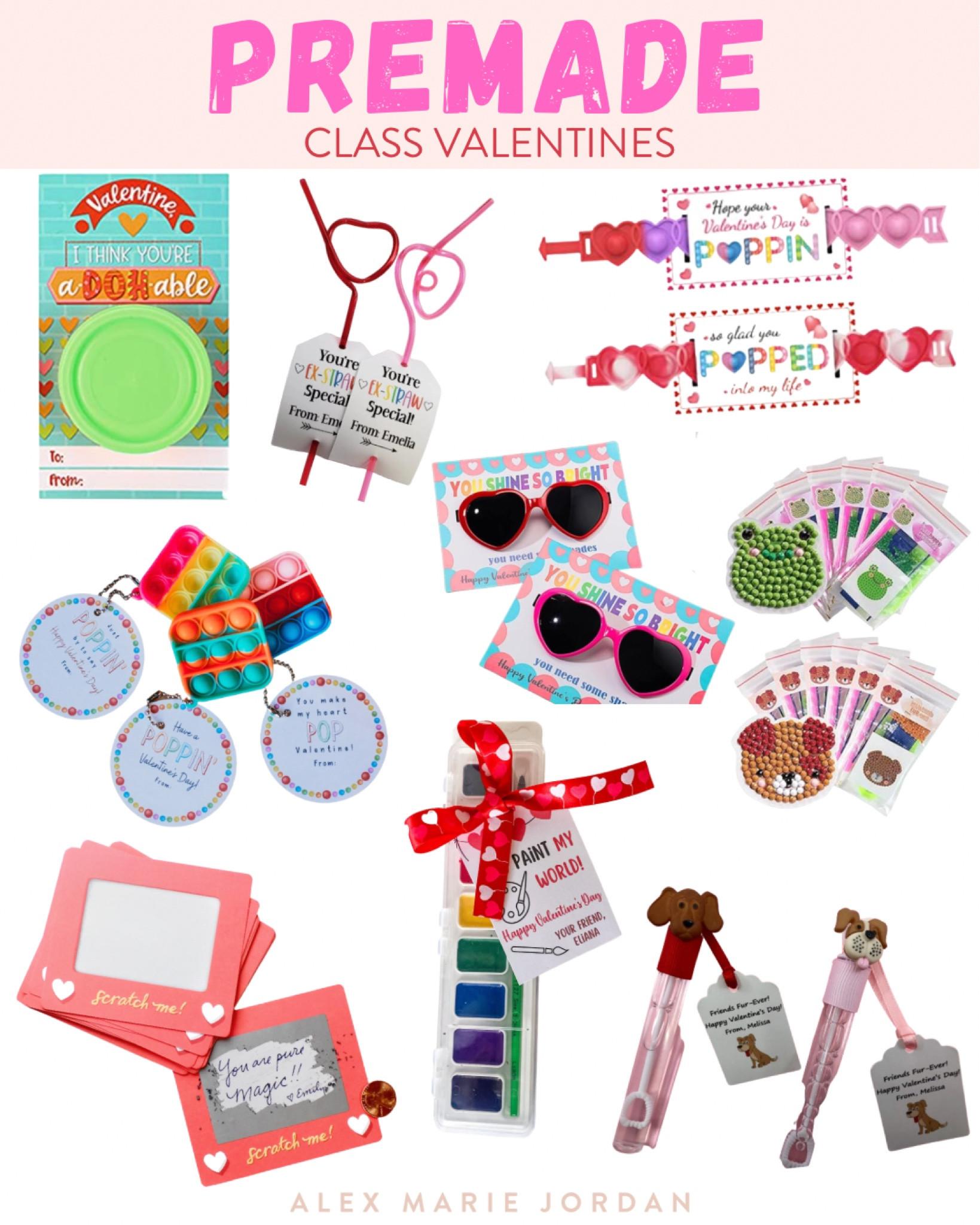 Premade class valentines perfect for your kids. Complete valentines with gifts and tags that are ready to go! 💌

#LTKParties #LTKSeasonal #LTKKids