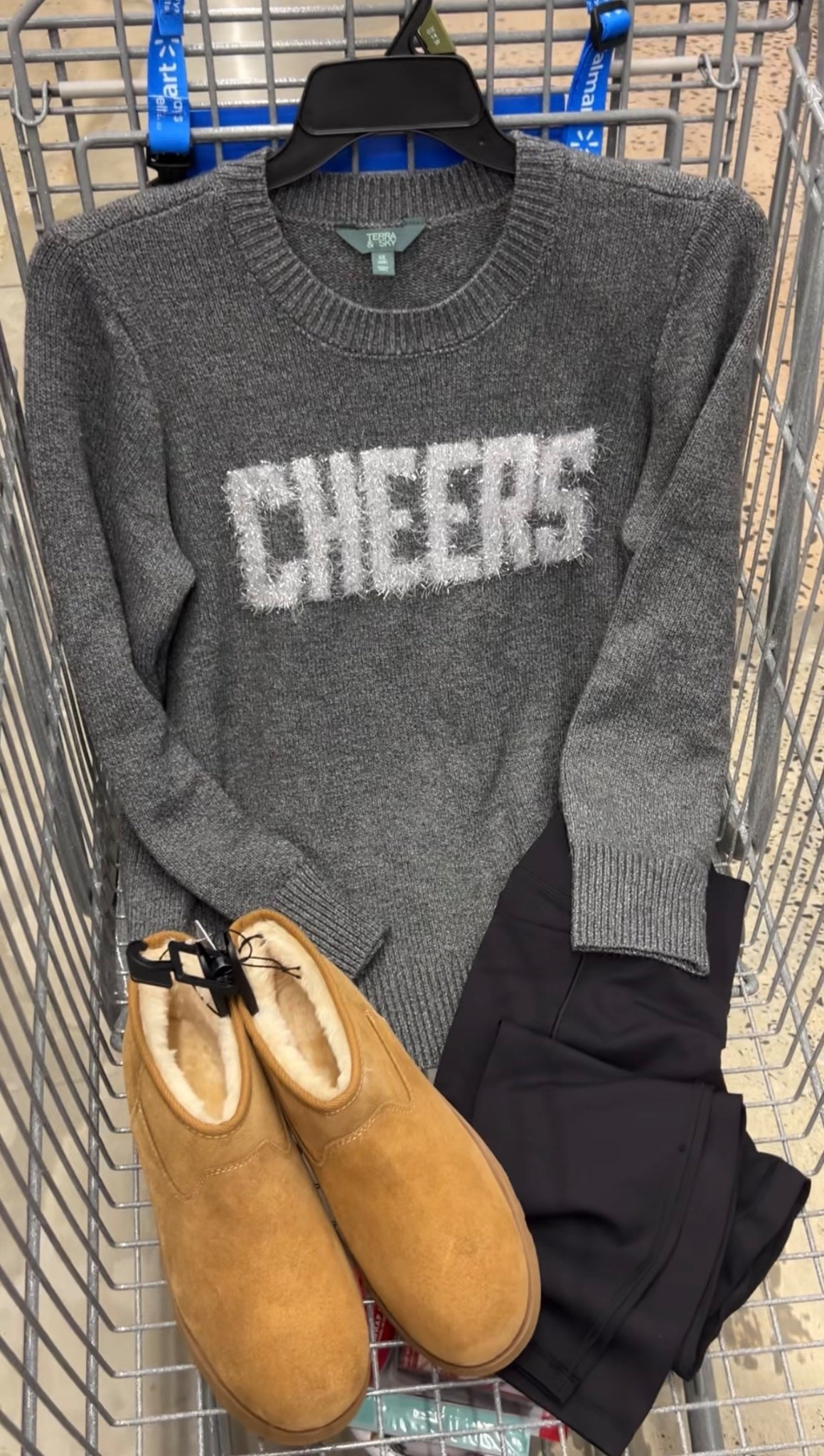 Walmart cozy New Year’s Eve outfit idea with this slogan sweater and leggings. Also looks cute with jeans or wide leg pants. I’m wearing size 0X. #walmartfashion #walmartfinds 

#LTKOver40 #LTKFindsUnder100 #LTKFindsUnder50