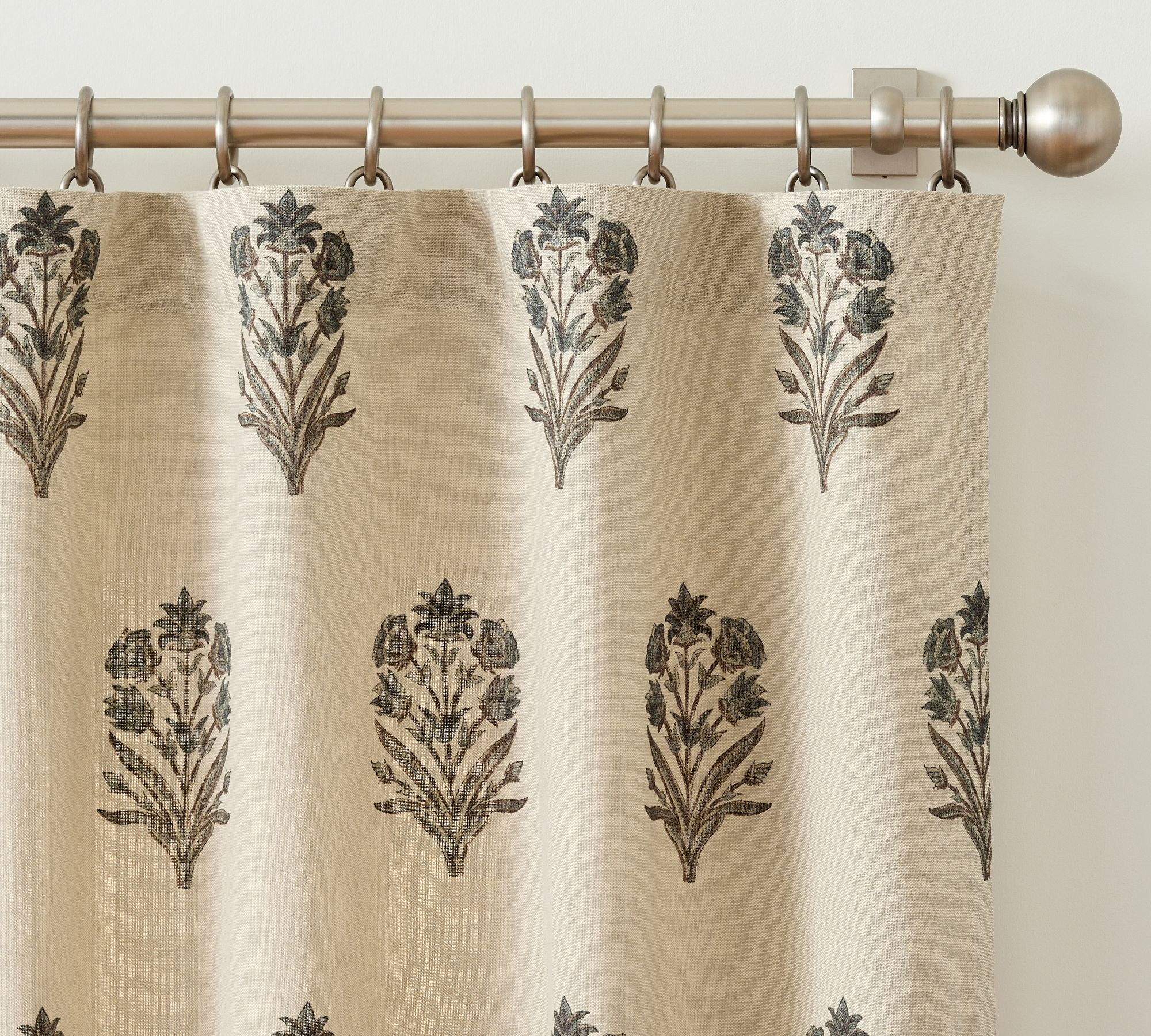 Elinor Floral Mughal Curtain | Pottery Barn (US)