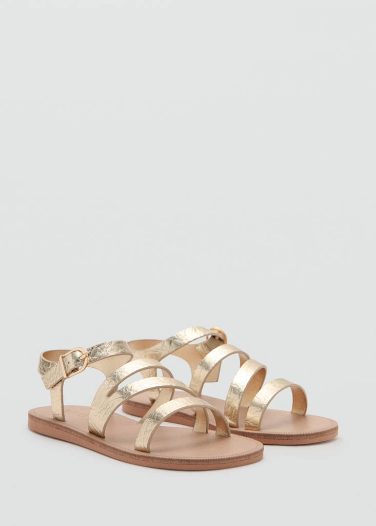 Metallic straps sandals gold - Kids - 3½ - MANGO KIDS | Mango (US/MX/AU)