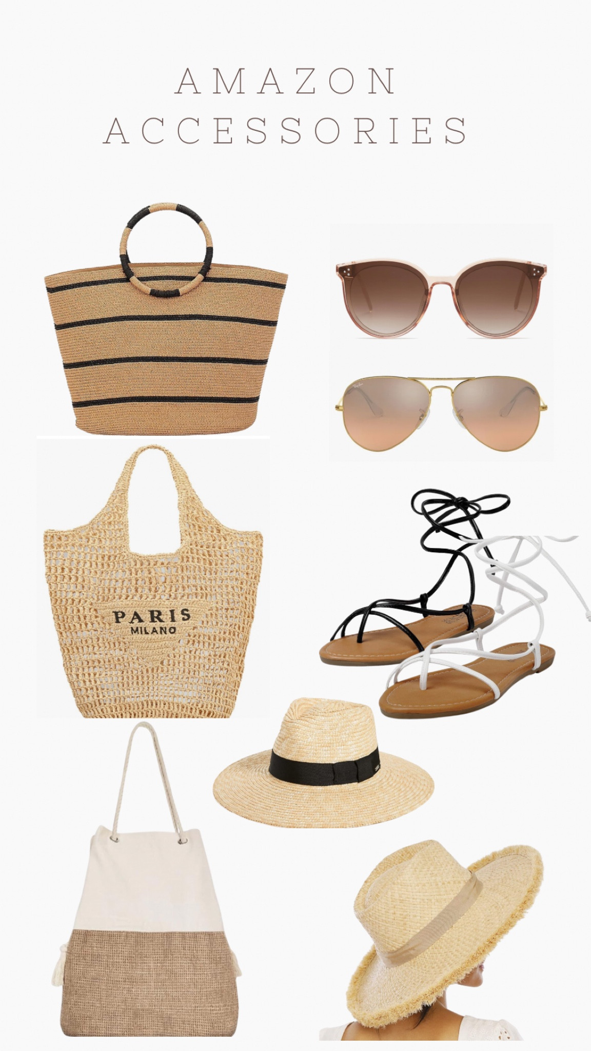 Amazon Accessories for beach vacation☀️ beach bag, hats, sandals and sunglasses. Vacation must haves🤗#amazonfinds #amazonfashion #ootd #totebag #summerootd

#LTKfindsunder50 #LTKtravel #LTKstyletip