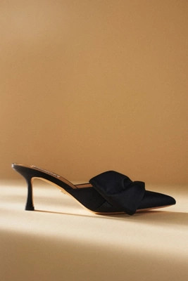 Badgley Mischka Alaya Pointed-Toe Kitten-Heel Mules | Anthropologie (US)