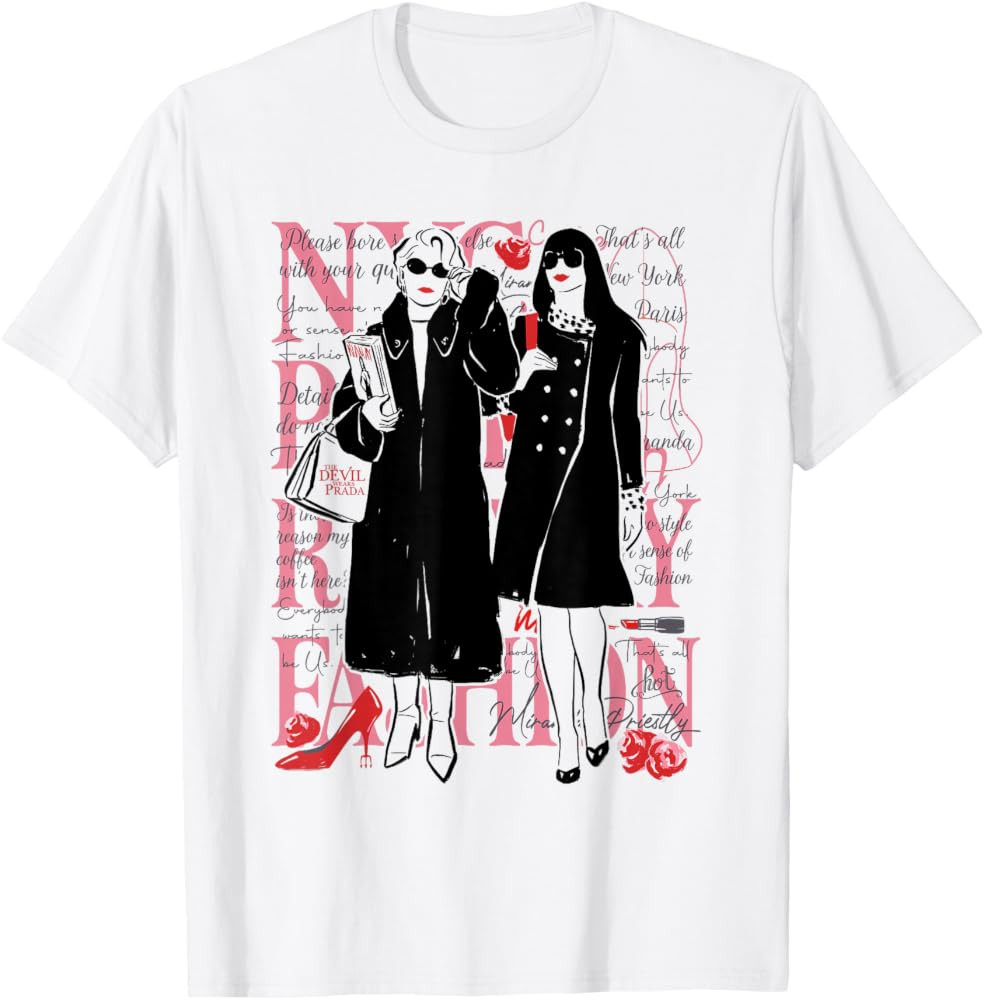 The Devil Wears Prada Miranda and Andy Fashion NYC T-Shirt | Amazon (US)