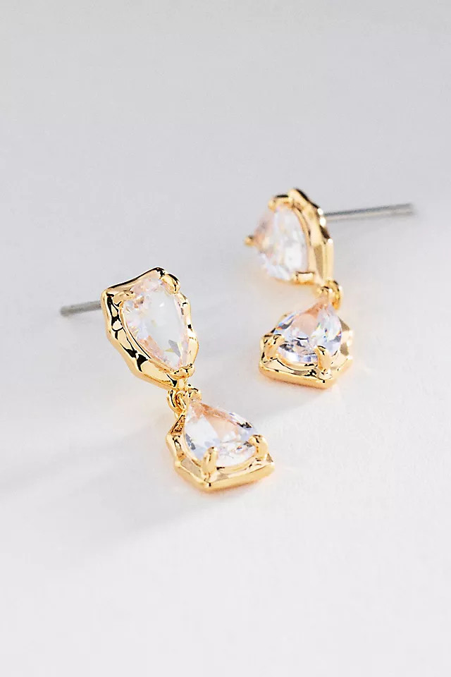 Pear-Cut Crystal Drop Earrings | Anthropologie (US)