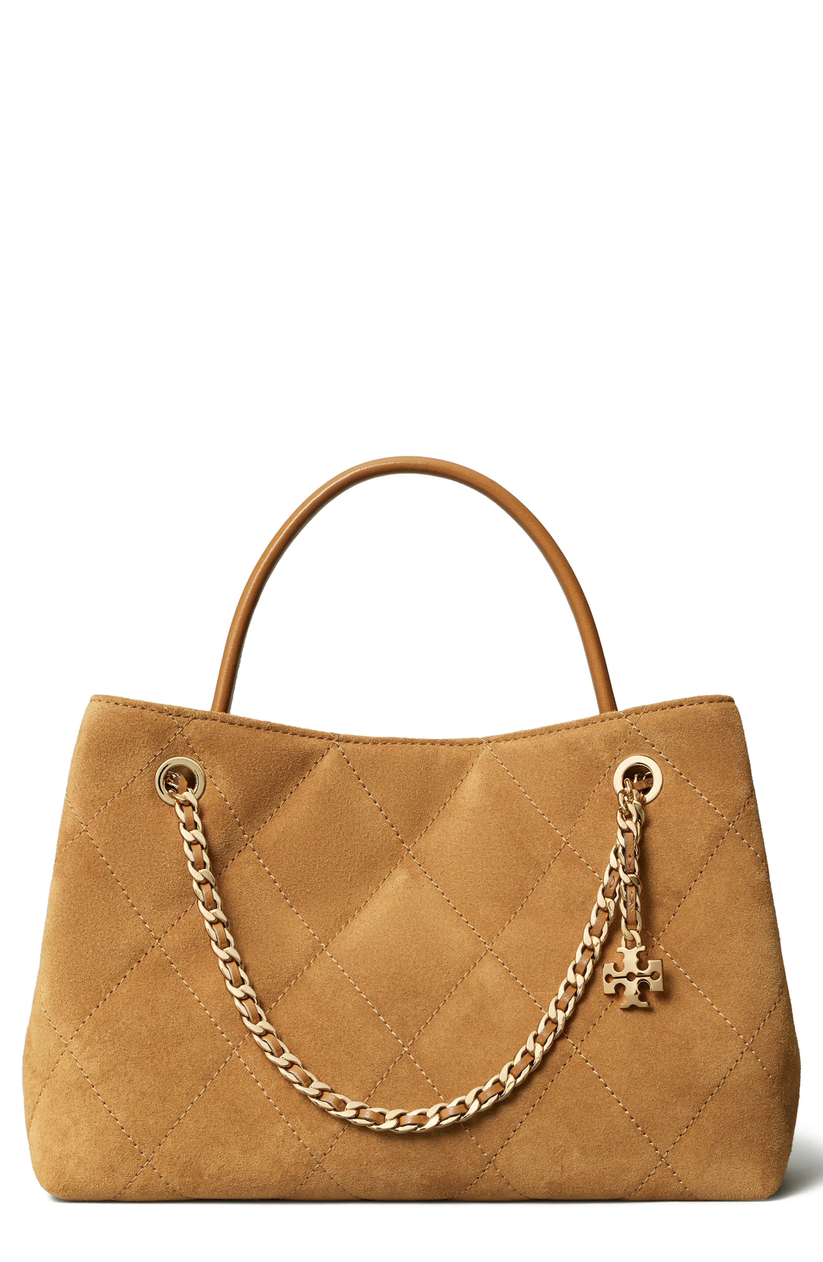 Tory Burch Small Fleming Suede Carryall Tote in Toffee at Nordstrom | Nordstrom