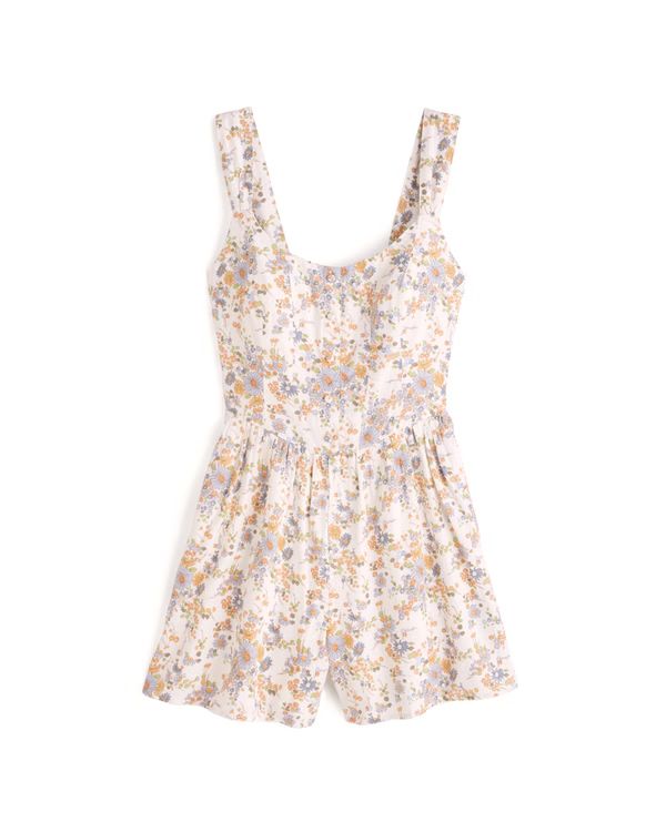 Women's Flirty Corset Romper | Women's New Arrivals | Abercrombie.com | Abercrombie & Fitch (US)