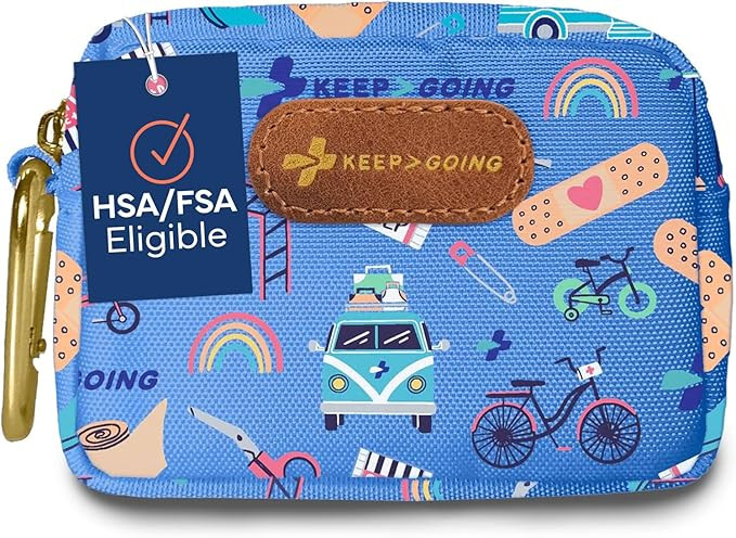 KeepGoing Small Travel First Aid Kit Kids – 60 Pc. Mini First Aid Kit for Purse, Diaper Bag, & ... | Amazon (US)