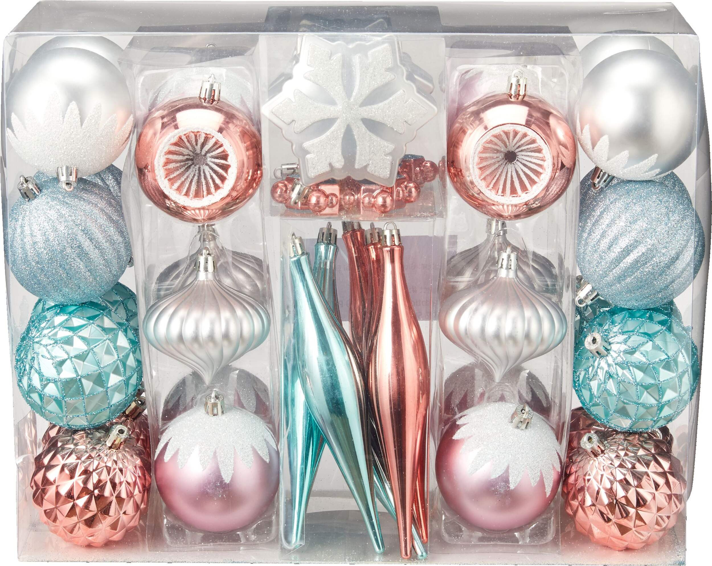 For Living Brights Collection Shatterproof Christmas Ornament Set, Assorted Style & Size, 40-pc | Canadian Tire
