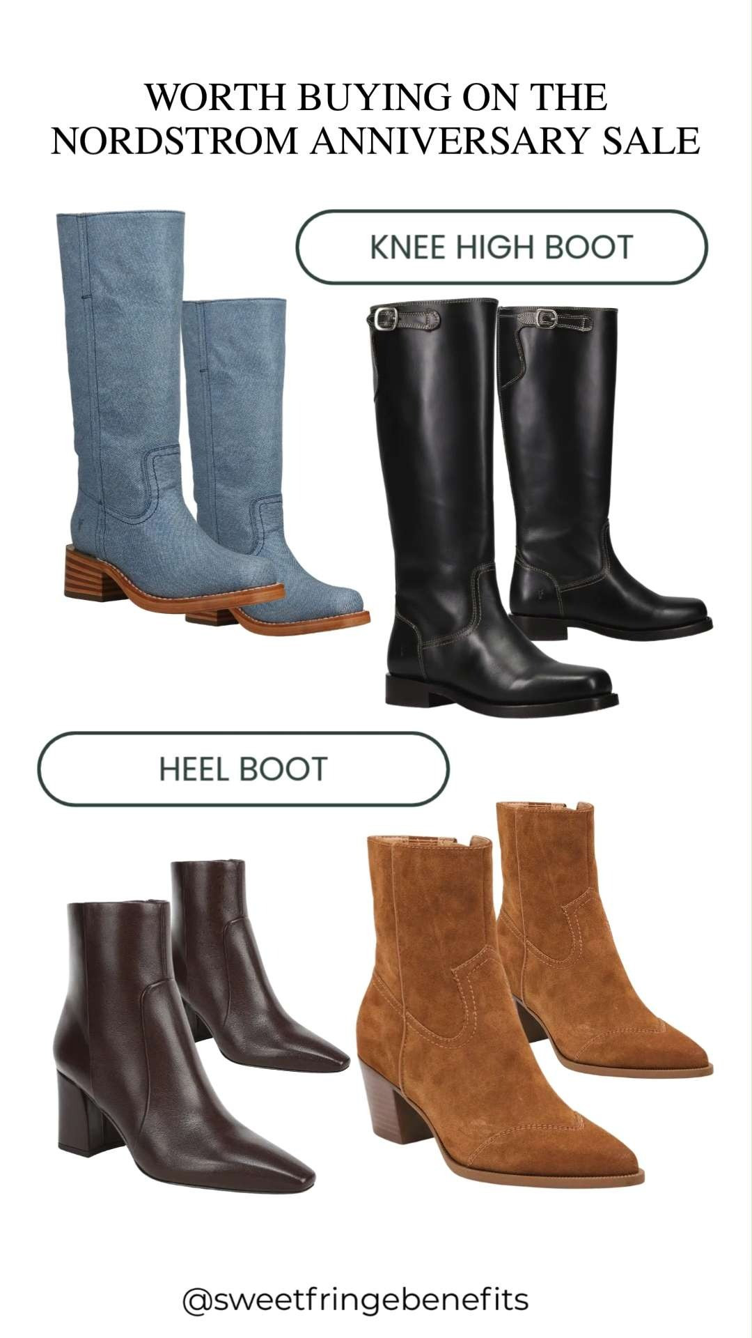 These are the boots worth buying during the Nordstrom Anniversary Sale! From classic knee-high boots to versatile ankle booties, these timeless styles will carry you through fall and winter for years to come.
💡 LTK MADE EASY
❤️ Heart = Support my posts!
🔖 Save = Get sale & restock alerts
📋 Lists = Keep favorites organized
📲 Share = Send lists and products to a friend. Hello, Christmas List!
💬 Comment = Ask me anything about what I'm wearing.:-) 

 #LTKSeasonal #LTKActive #LTKOver40