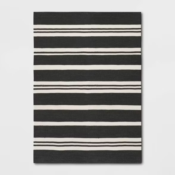 Outdoor Rug Black Stripe - Threshold™ Designed with Studio McGee | Target