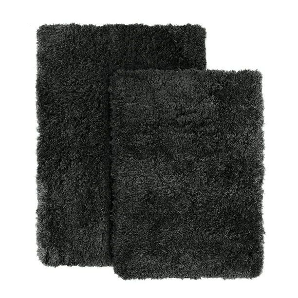 Clara Clark Shaggy Bath Rug with Non-Slip Backing Rubber - Machine Washable Super Soft Bathmat - ... | Walmart (US)