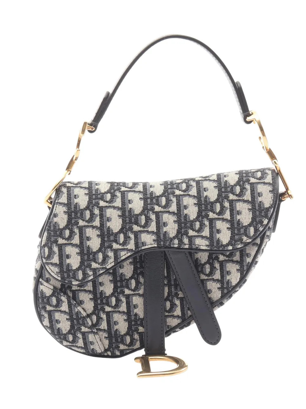 Christian Dior Pre-Owned 2010-2025 Mini Oblique Embroidered Canvas Saddle Bag shoulder bag - Brown | Farfetch Global