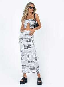 Morning Story Midi Skirt White | Princess Polly US