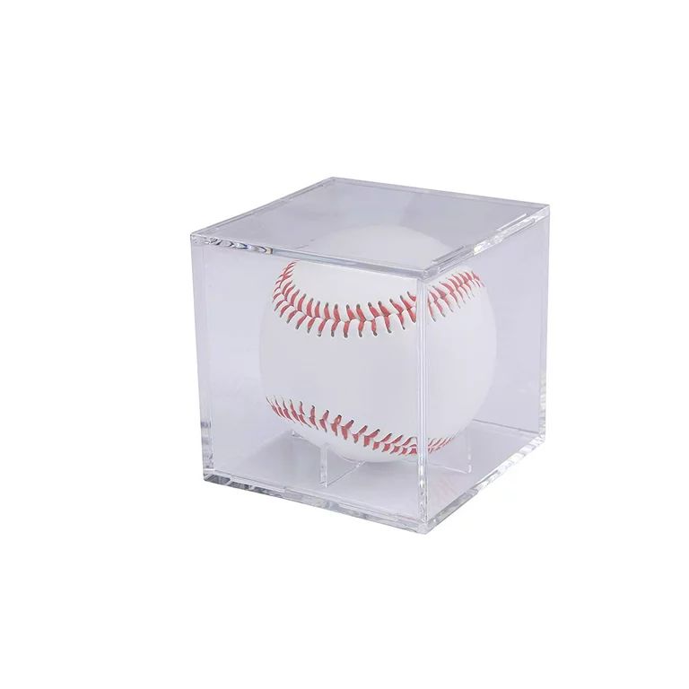Baseball Display Case, Square Clear Cube Baseball Holder, Storage, Box | Walmart (US)
